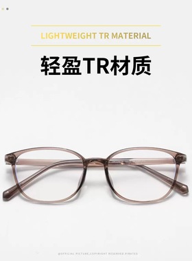 22919现货TR插尾针镜架中框近视眼镜配度数素颜防蓝光平光眼镜框