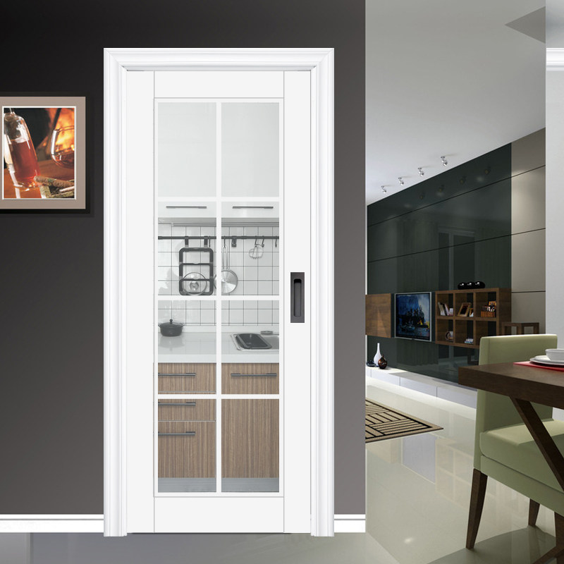 麦季纯实木原木门红胡桃木单扇移门室内门厨房门卫生间门套装门