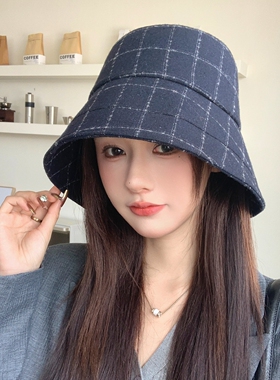 英伦复古显脸小保暖渔夫帽女