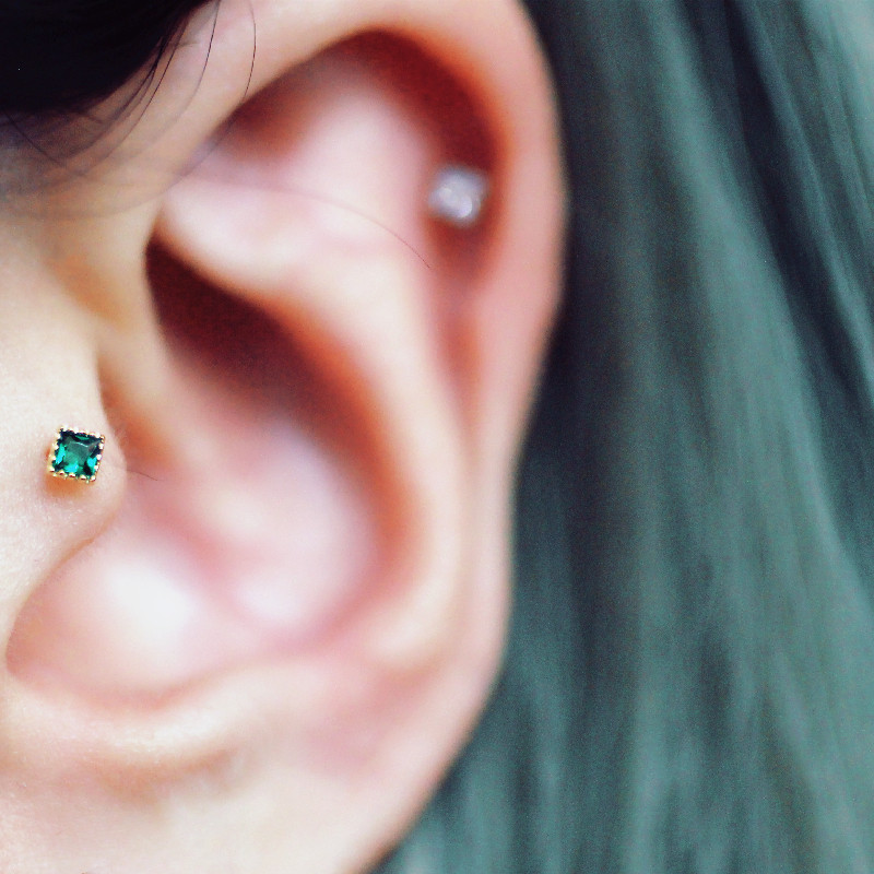 公主方祖母925银日韩风耳蜗钉