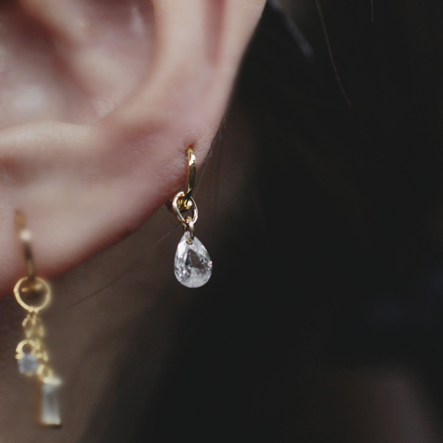 边缘耳圈水滴925耳环两戴水滴耳坠轻奢高级清冷迷你耳皮扣Jennie,饰品/流行首饰/时尚饰品新,耳环,淘宝优惠券,粉丝福利购,淘宝优惠卷