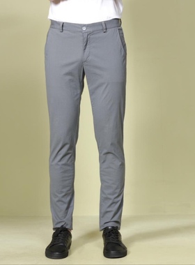 34号春夏秋男士薄款纯棉中腰修身小直筒休闲裤弹力长裤19CXK51401