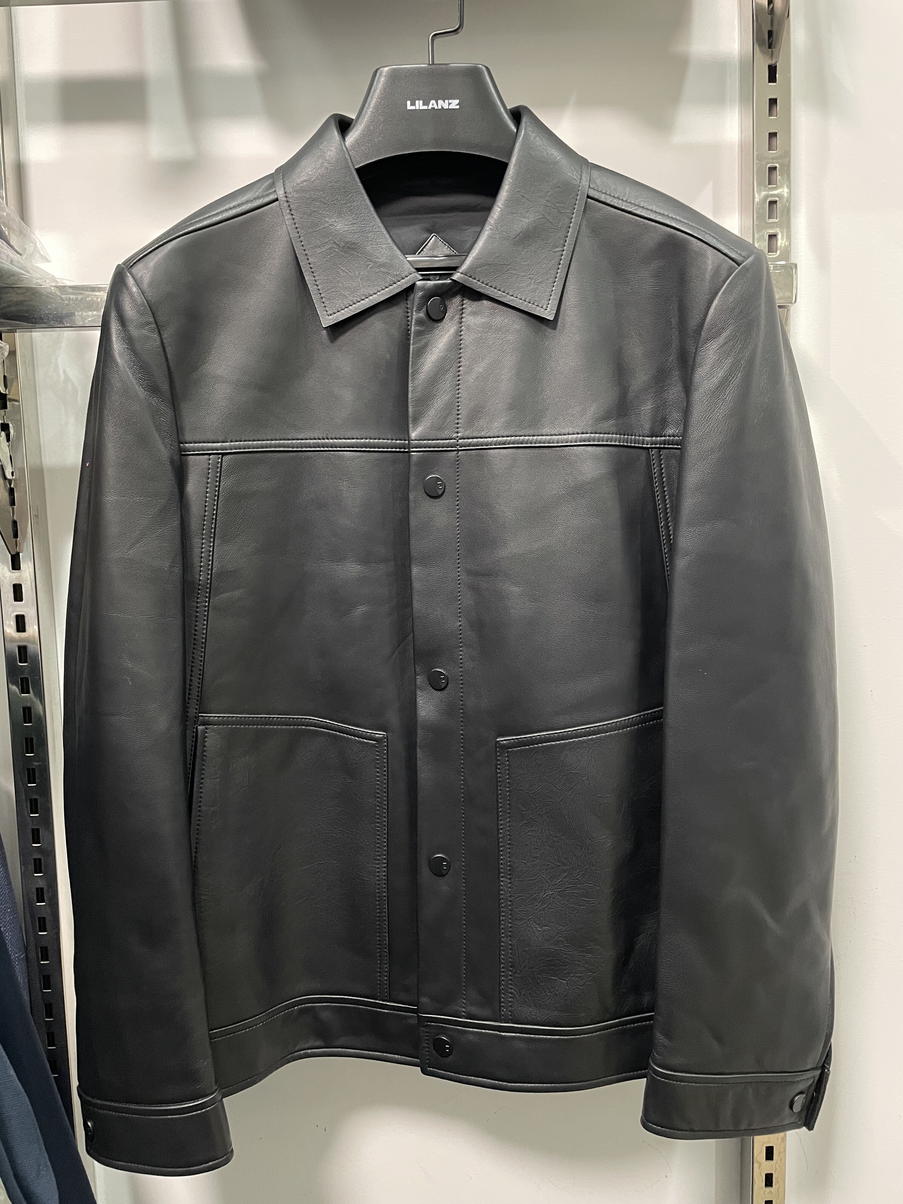 23DZP9011S【可拆卸鹅绒内胆】利家秋冬男士高端真皮皮衣夹克外套