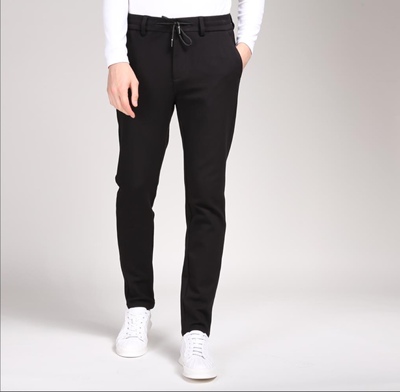 利家秋冬男士厚款修身弹力半松紧腰运动休闲裤18DXK50601