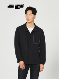 商务休闲简约立领夹克男防风外套Q1QFY0121Y 170号利家春秋男士