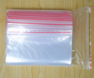 袋塑料袋8丝17x25cm PE自封袋 包装 8号凹凸扣密封袋 100个 夹链袋