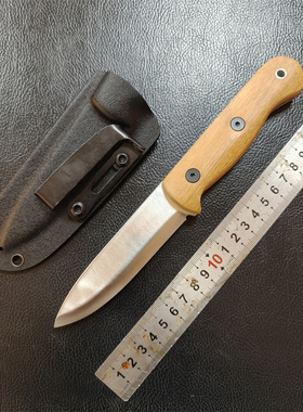 毕方制作原创雷胖子斯堪刃1085碳钢高硬度经典BC户外工具实用小直