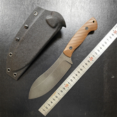 茄子多用途不锈钢厨刀 一体中直万用战术经典 毕方制作原创 椟刃