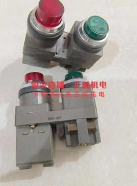 idec和泉带灯双头按钮开关ABBN 8561 4DT红绿色 1a1b 220v/6.3V