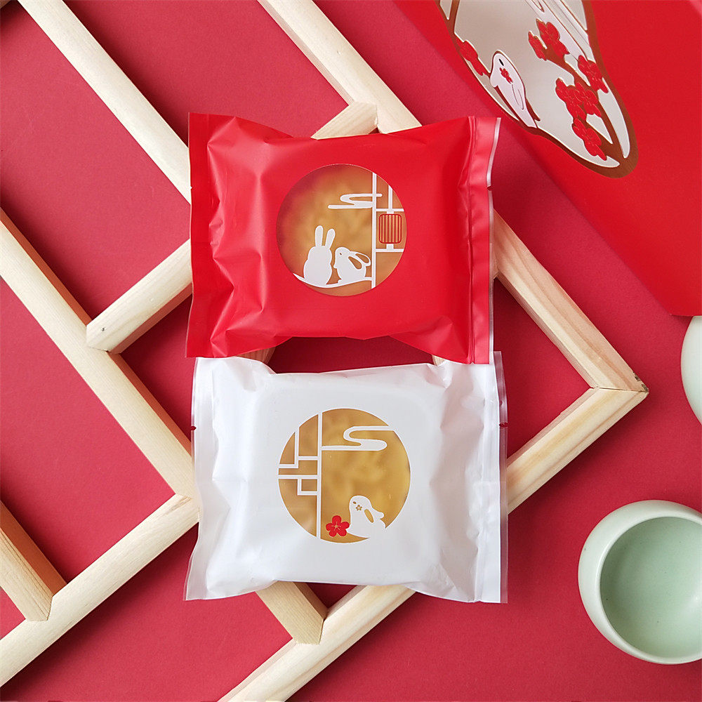 2026新款中秋80g100克月饼包装袋机封袋 创意磨砂蛋黄酥袋子100枚