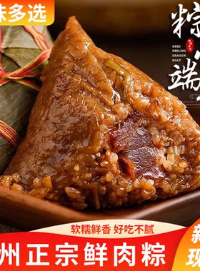 贵州特产鲜肉粽子蛋黄手工糯米原味端午节腊肉火腿粽早餐真空袋装