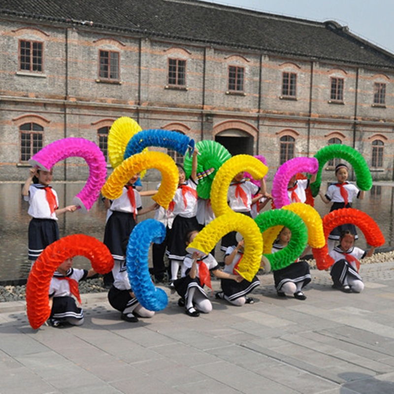 变色花环舞蹈道具运动会红色花环手持翻花道具开幕式表演变色花环
