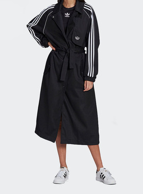 Adidas/阿迪达斯正品三叶草女子长款运动休闲运动夹克外套 GM5367