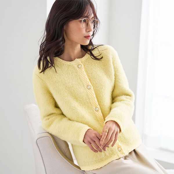 2024年春款日本代购女柔软肌肤感温暖包裹圆领针织衫 有大码