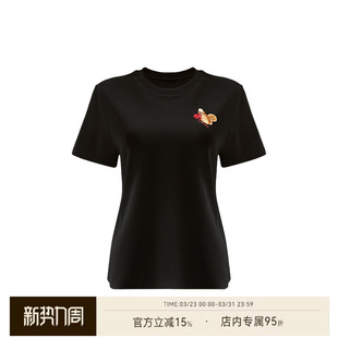 奢线面料舒爽刺绣短袖 25新款 6S132T0029 松鼠T 雅舒曼&图图妈