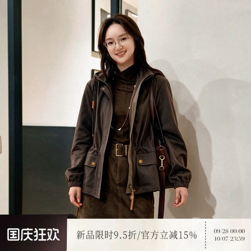 雅舒曼【猎金游戏】设计感户外工装风洋气时髦高级感外套