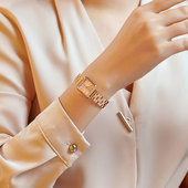 防水石英表女表1415 小众轻奢小方表正品 聚利时手表女款 2026新款