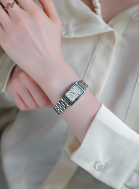聚利时手表女款轻奢小众高级感正品方形2025新款女士钢带石英表