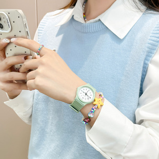 聚利时考试专用手表男女生初高中高颜值学生静音防水学院风石英表