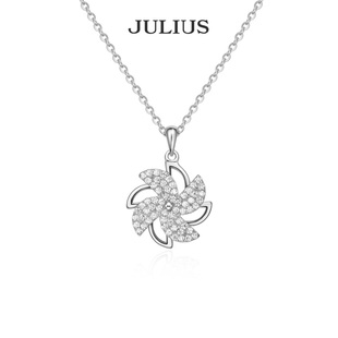 Julius 聚利时925银项链女旋转风车锁骨链轻奢小众生日礼物送女友