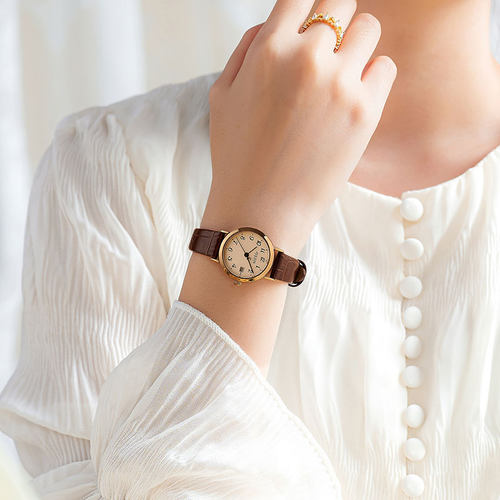 聚利时学生复古日历通勤小圆表