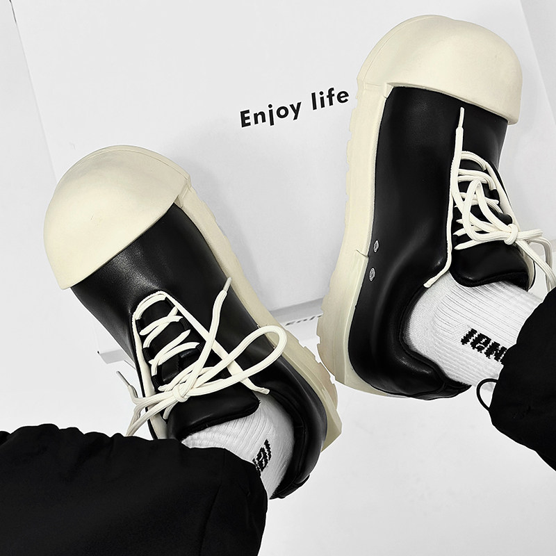 内增高8cm米奇大头鞋男女款小众美式高街丑萌面包鞋厚底休闲板鞋