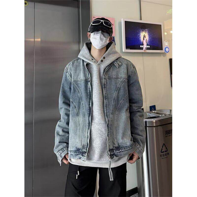 2025新款男童秋装牛仔外套潮痞帅气炸街夹克春秋款大儿童时髦上衣