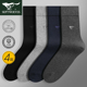 七匹狼袜子男士 长袜纯棉防臭吸汗中筒男袜春秋冬季 加厚全棉长筒袜