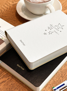 B6星星空白本加厚砖本allinone软皮面笔记本子文艺大学生简约加厚