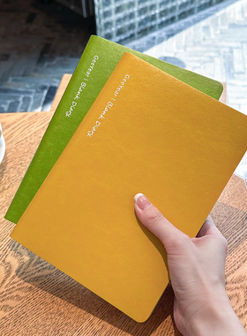 A5光面基础空白本 高颜值allinone软皮面笔记本子文艺大学生简约加厚摘抄记事本绘画手画插画白纸ins风日记本