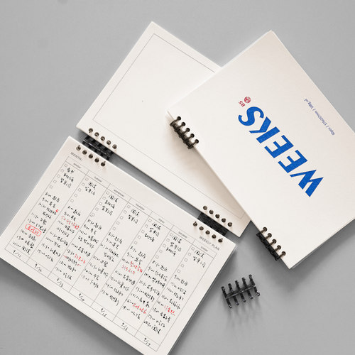 B5可拆卸周计划本 Weeks学习计划表每日自律打卡本时间管理大学生week笔记本子日程本记事本weekly周计本