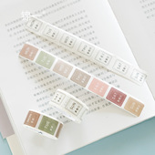 模切胶带 锦一文具 手帐彩色波点圆点和纸胶带整卷贴纸 和纸日期胶带 3米 星期贴