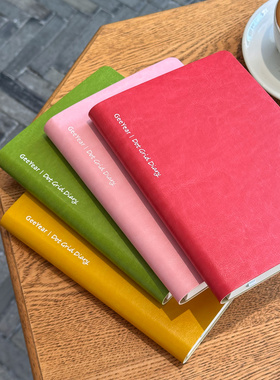 A5光面基础点阵本 笔记本子 高颜值allinone软皮面文艺大学生简约加厚摘抄记事本ins风日记本矩阵点点软皮本