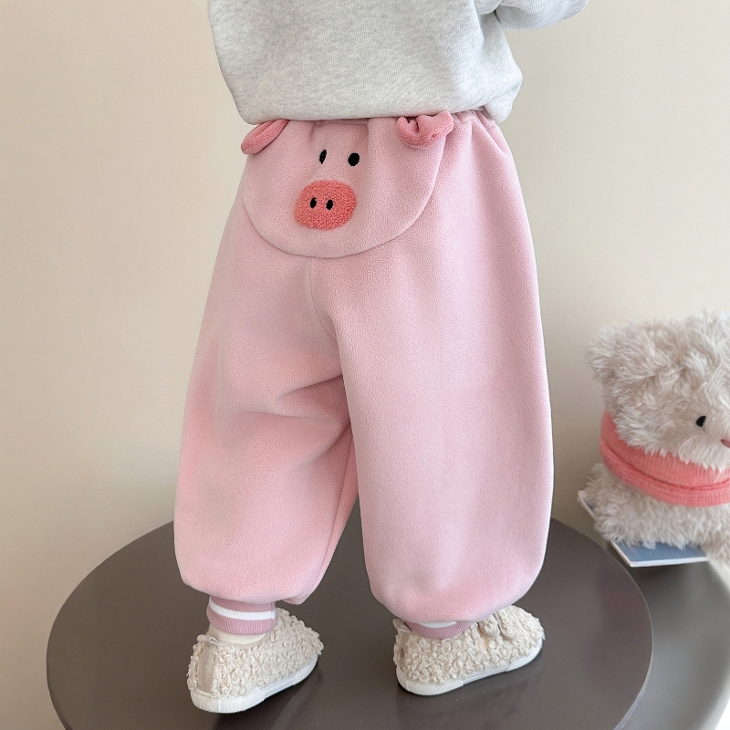 Uamtor女童百搭时髦加绒束脚卫裤