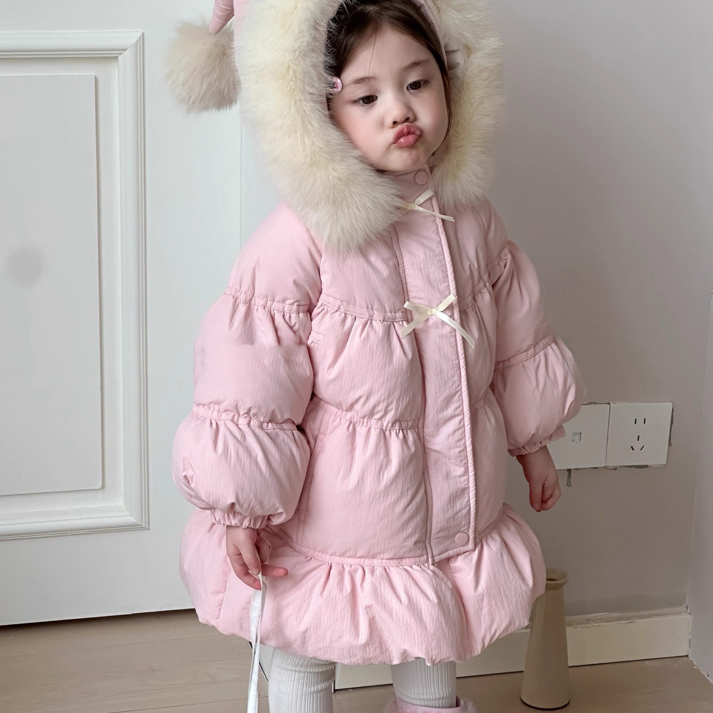 Uamtor女童甜美小公主加厚羽绒服