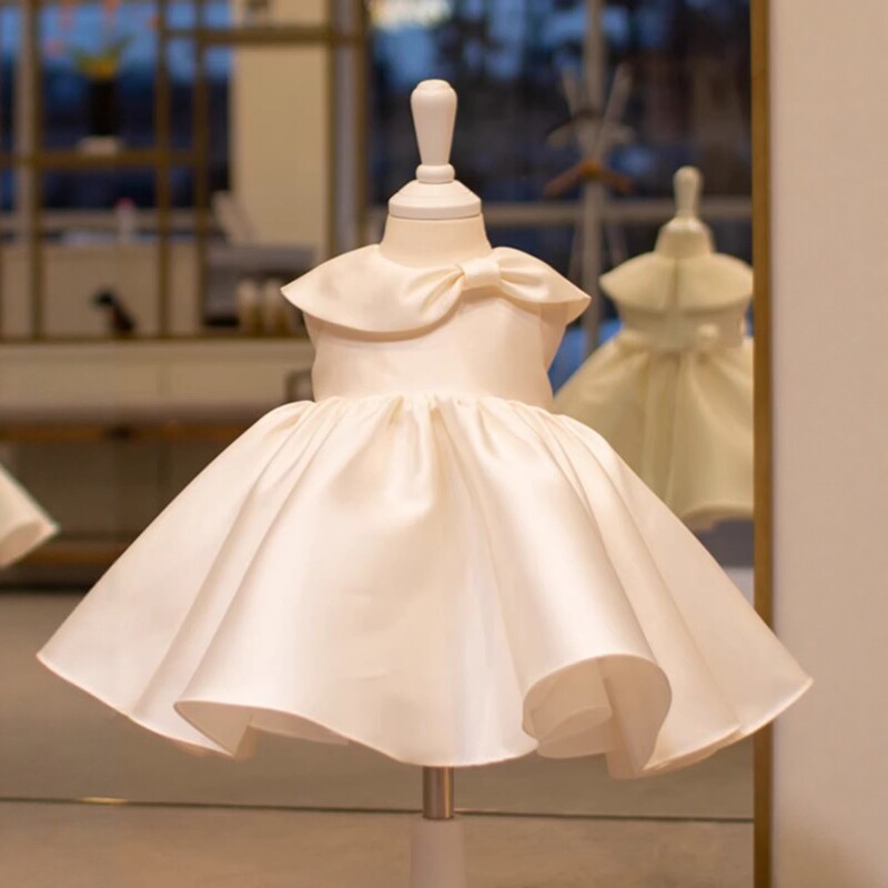 法国Uamtor女童公主裙礼服演出服连衣裙周岁生日宴演出服简约新款