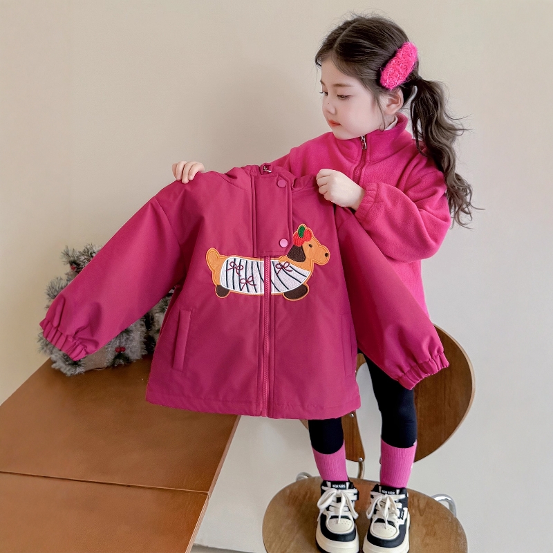 法国Uamtor女宝宝加绒加厚冲锋衣