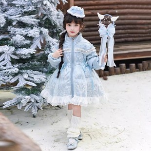 法国Uamtor冰雪奇缘爱莎女童公主羽绒服2026款儿童洋气白鸭绒外套