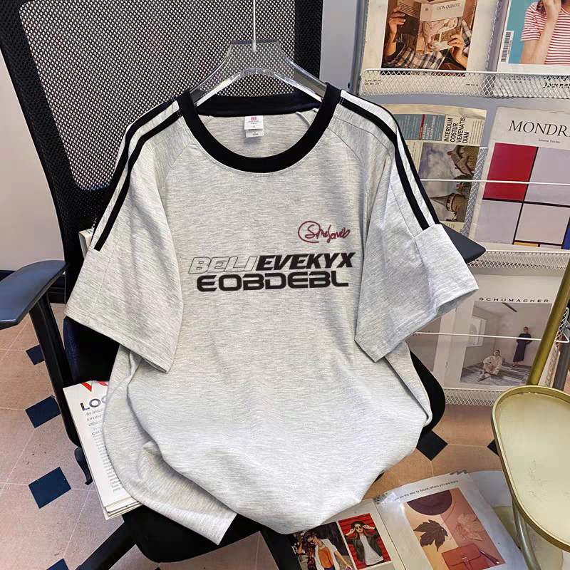 女童三条杠插肩夏季纯棉短袖t恤中大童拼接撞色学院风新款ins上衣,童装/婴儿装/亲子装,T恤,淘宝优惠券,粉丝福利购,淘宝优惠卷