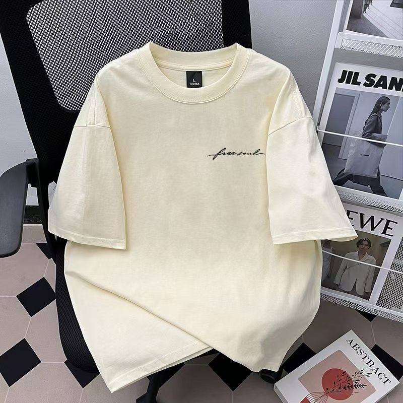 女童美式简约字母印花短袖t恤夏季中大童潮流高街宽松hiphop上衣