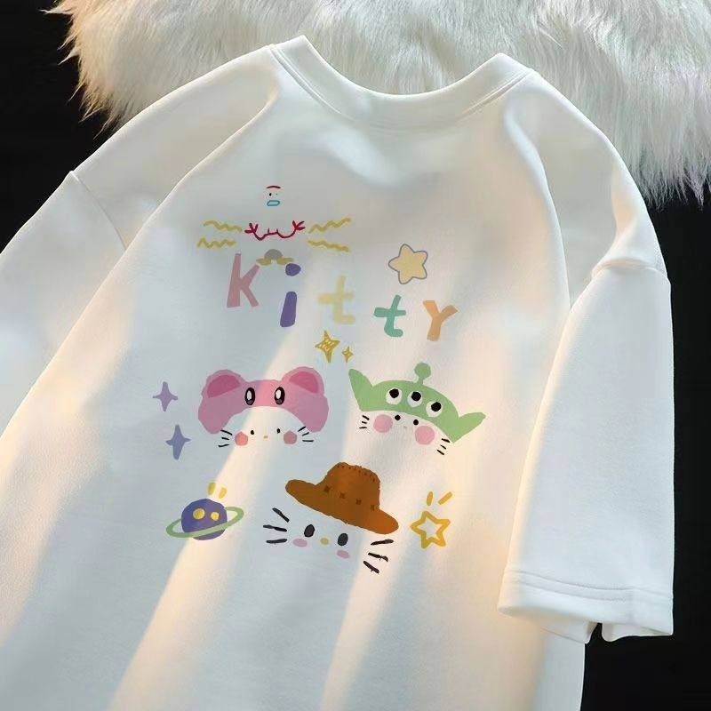 夏季女童百搭短袖t恤中大童新款纯棉洋气潮流上衣儿童趣味印花款,童装/婴儿装/亲子装,T恤,淘宝优惠券,粉丝福利购,淘宝优惠卷