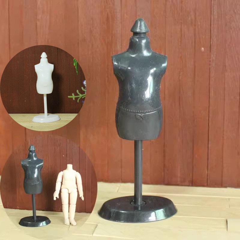 迷你人台 模特 8分12分BJD OB11娃娃用娃屋黑色 衣架人形娃衣12cm