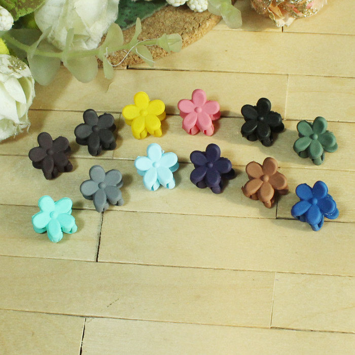 1.3cm小花朵夹子 发夹 迷你BJD娃娃用 发卡边夹10色糖果色 小布OB