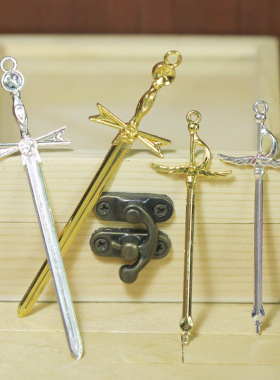 迷你金色银色小剑 欧式剑 重剑 8分12分BJD娃娃OB11道具摆件金属