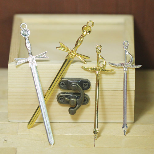 迷你金色银色小剑 欧式剑 重剑 8分12分BJD娃娃OB11道具摆件金属