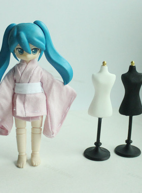 OB11 12分BJD 娃屋可用 黑色白色迷你人台 缩微食玩场景模特 粘土