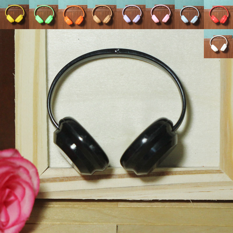 10色耳麦耳机耳罩 10cm棉花 娃娃用配件 OB 34分小头娃 头饰BJD