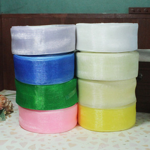 1元2米 宽3.8cm雪纱带 透明装饰BJD娃衣绯惑手工DIY 丝带飘带彩带