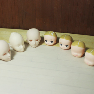 1个价 白肌普肌瑕疵头 开眼头化妆 改妆娃娃练妆练手用 bjd头脸型