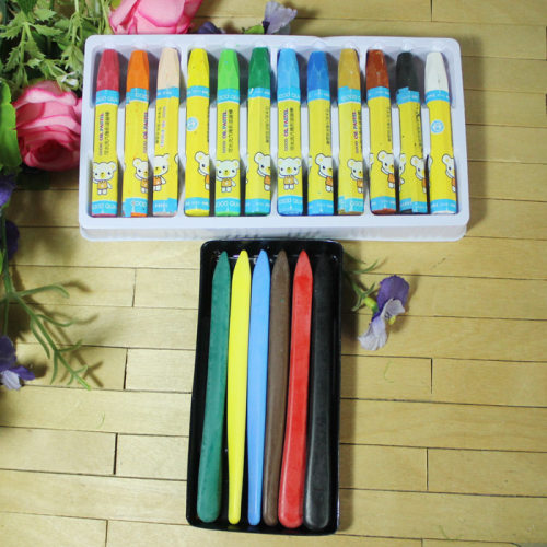 6色12色彩色蜡笔改娃工具绘画